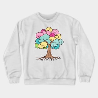 Tree of life with roots and colorful leaves 03 Crewneck Sweatshirt